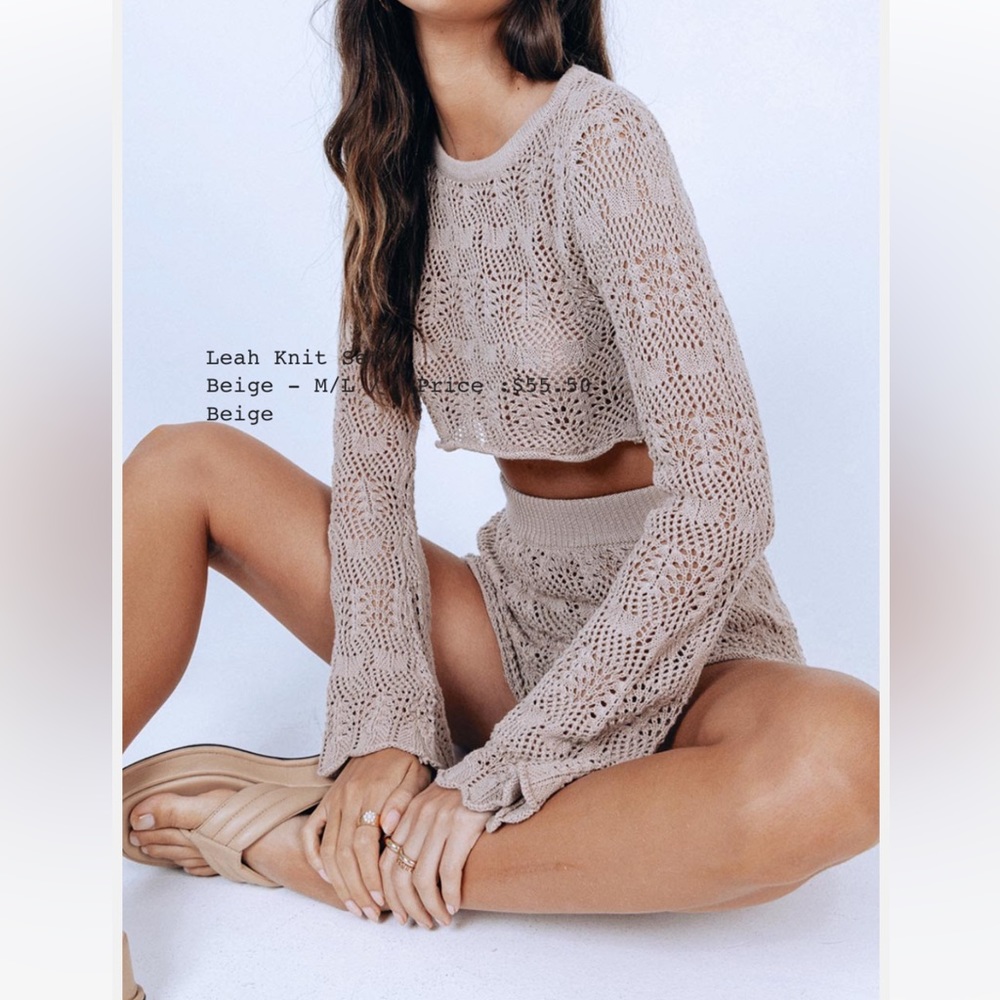 leah knit swim coverup
